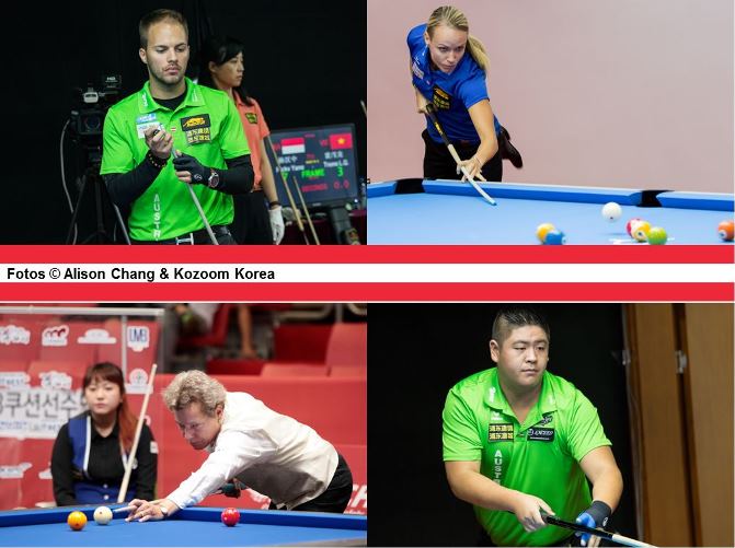 Leider keine ÖBU Top-Platzierung bei der Damen Dreiband WM sowie beim 9er Ball China Open - Fotos (c) Alison Chang & Kozoom Korea